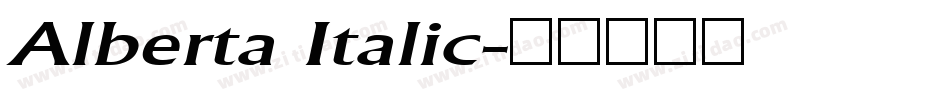 Alberta Italic字体转换
